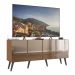 Rack TV até 50 Polegadas 4 Portas Retrô com Espelhos Multimóveis MP1082 Rustic/Preto