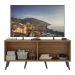 Rack TV até 50 Polegadas 4 Portas Retrô com Espelhos Multimóveis MP1082 Rustic/Preto