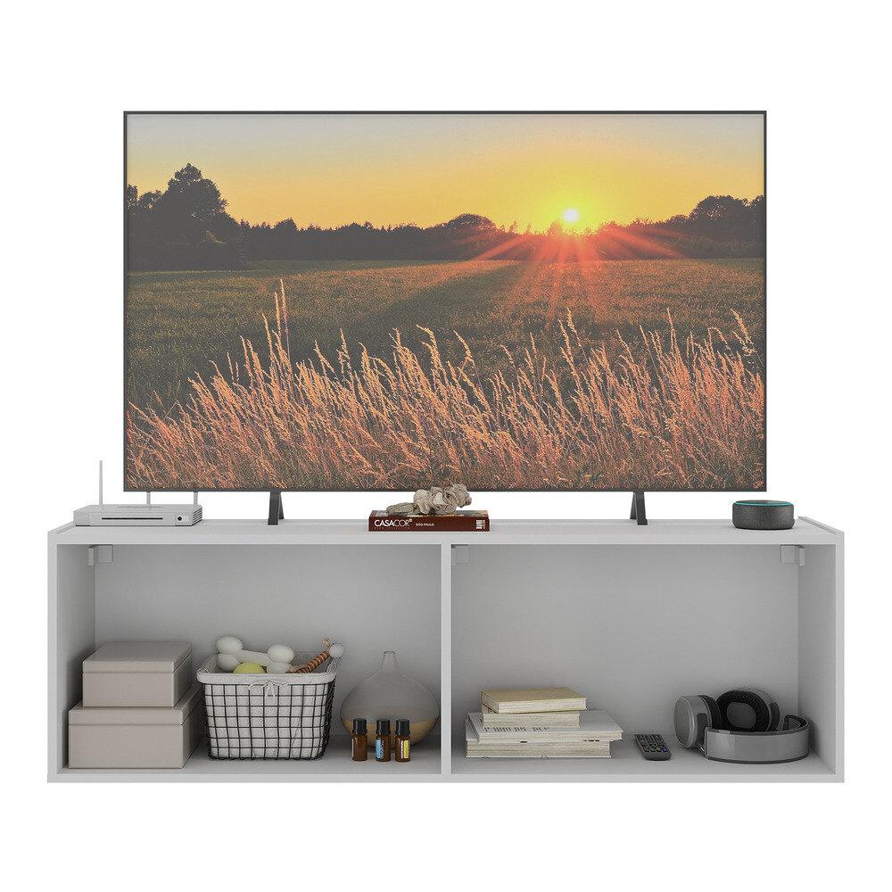 Rack TV até 50 Polegadas 4 Portas Suspenso com Espelhos Multimóveis MP1081 Branco