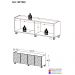 Rack TV até 50 Polegadas 4 Portas com Rodízios e Espelhos Multimóveis MP1080 Rustic