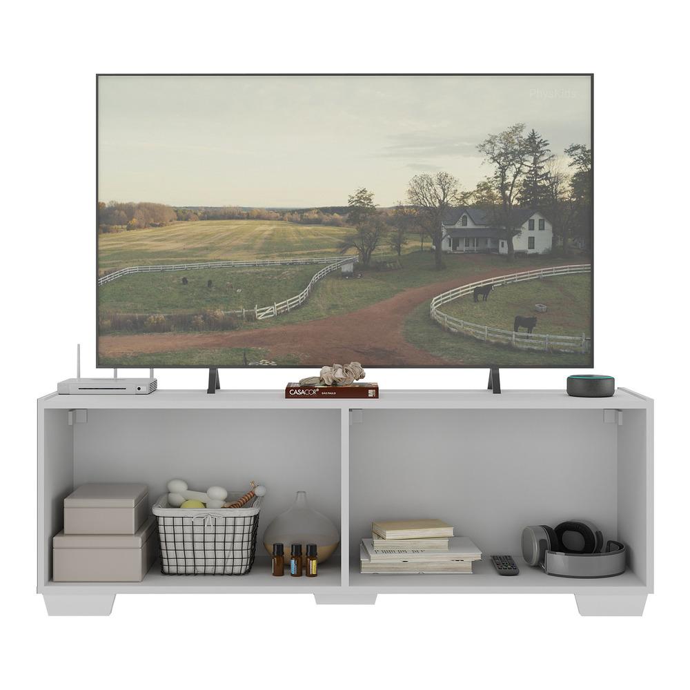 Rack TV até 50 Polegadas com Espelhos 4 Portas Multimóveis MP1083 Branco
