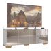 Rack TV até 50 Polegadas com Espelhos 4 Portas Multimóveis MP1083 Branco/Natural