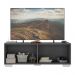 Rack TV até 50 Polegadas com Espelhos 4 Portas Multimóveis MP1083 Grafite/Branco