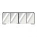 Rack TV até 50 Polegadas com Espelhos 4 Portas Multimóveis MP1083 Grafite/Branco