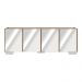 Rack TV até 50 Polegadas com Espelhos 4 Portas Multimóveis MP1083 Rustic/Branco