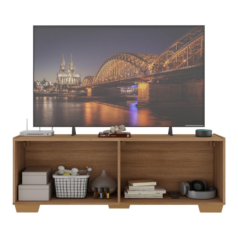 Rack TV até 50 Polegadas com Espelhos 4 Portas Multimóveis MP1083 Rustic/Natural
