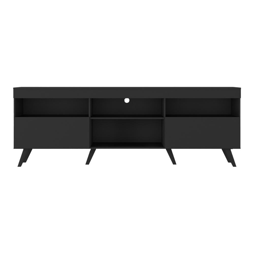 Rack TV até 65 Polegadas com Pés Retrô Multimóveis MP1091 Preto
