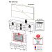 Rack c/ Painel P/TV até 65" e Pés Retrô Flórida Multimóveis  Branco/Preto