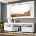 Rack c/ Painel P/TV até 65" e Pés Retrô Flórida Multimóveis Branco/Natural