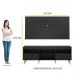 Rack c/ Painel P/TV até 65" e Pés Retrô Flórida Multimóveis Preto/Natural