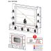 Rack c/ Painel TV 65" Portas c/ Espelho Oslo Multimóveis Branco/Lacca Fumê