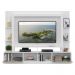 Rack c/ Painel TV 65" Portas c/ Espelho Oslo Multimóveis Branco/Lacca Fumê