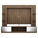 Rack c/ Painel TV 65" Portas c/ Espelho Oslo Multimóveis Madeirado/Lacca Fumê