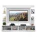 Rack c/ Painel TV 65" Prateleiras c/ Espelho Oslo Multimóveis Branco