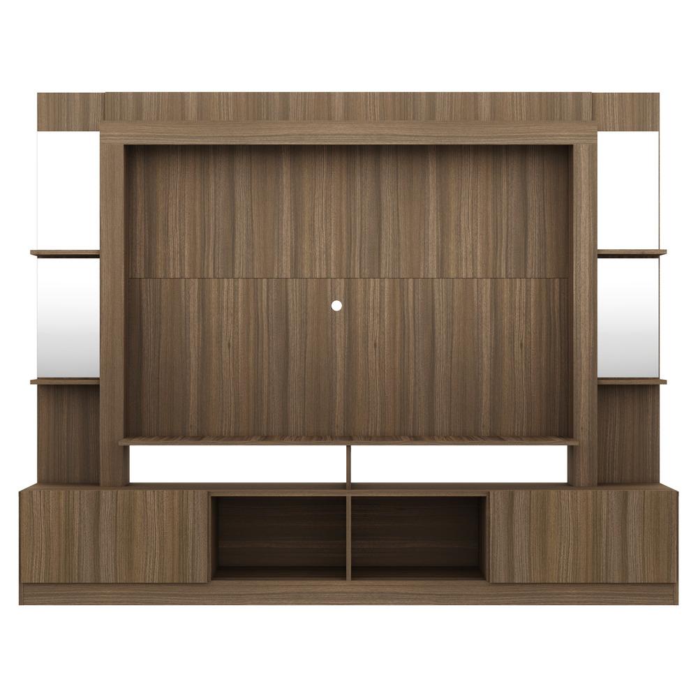Rack c/ Painel TV 65" Prateleiras c/ Espelho Oslo Multimóveis Madeirado