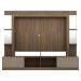 Rack c/ Painel TV 65" Prateleiras c/ Espelho Oslo Multimóveis Madeirado/Lacca Fumê