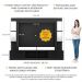 Rack c/ Painel TV 65" Prateleiras c/ Espelho Oslo Multimóveis Preto
