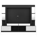 Rack c/ Painel TV 65" Prateleiras c/ Espelho Oslo Multimóveis Preto/Branco