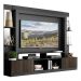 Rack c/ Painel TV 65" Prateleiras c/ Espelho Oslo Multimóveis Preto/Tenerife
