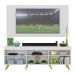 Rack c/ Painel TV 65" Retrô Holanda Multimóveis BR3133 Branco/Natural