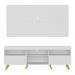 Rack c/ Painel TV 65" Retrô Holanda Multimóveis BR3133 Branco/Natural