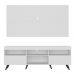 Rack c/ Painel TV 65" Retrô Holanda Multimóveis BR3133 Branco/Preto