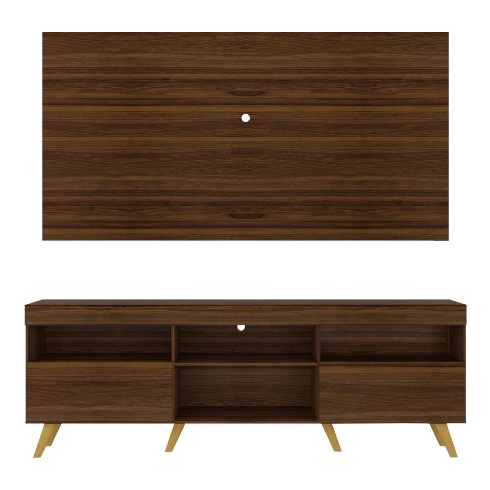 Rack c/ Painel TV 65" Retrô Holanda Multimóveis BR3133 Duna/Natural