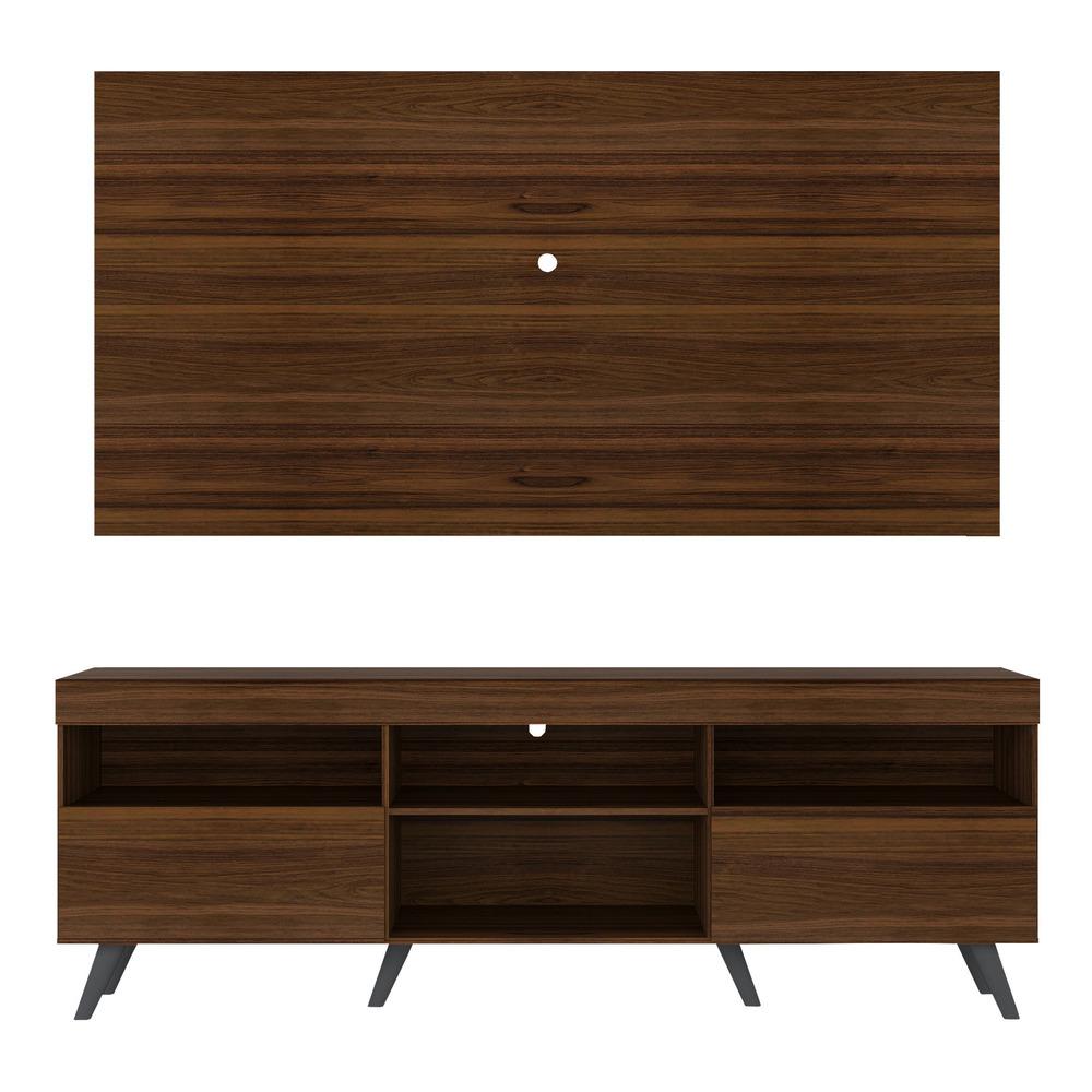 Rack c/ Painel TV 65" Retrô Holanda Multimóveis BR3133 Duna/Preto