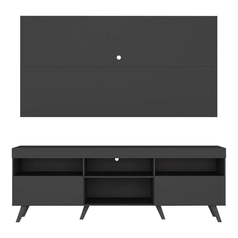 Rack c/ Painel TV 65" Retrô Holanda Multimóveis BR3133 Preto
