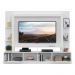 Rack c/ Painel e Suporte TV 65" Portas c/ Espelho Oslo Multimóveis Branco