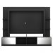 Rack c/ Painel e Suporte TV 65" Portas c/ Espelho Oslo Multimóveis Preto/Lacca Fumê