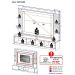 Rack c/ Painel e Suporte TV 65" Prateleiras c/ Espelho Oslo Multimóveis Branco