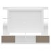 Rack c/ Painel e Suporte TV 65" Prateleiras c/ Espelho Oslo Multimóveis Branco/Lacca Fumê