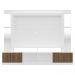 Rack c/ Painel e Suporte TV 65" Prateleiras c/ Espelho Oslo Multimóveis Branco/Madeirado