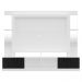 Rack c/ Painel e Suporte TV 65" Prateleiras c/ Espelho Oslo Multimóveis Branco/Preto