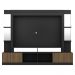 Rack c/ Painel e Suporte TV 65" Prateleiras c/ Espelho Oslo Multimóveis Preto/Madeirado