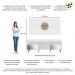 Rack c/ Painel e Suporte TV 65" c/ Espelho e Pés Retrô Flórida Multimóveis Branco/Natural