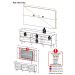 Rack c/ Painel e Suporte TV 65" c/ Espelho e Pés Retrô Flórida Multimóveis Branco/Natural