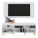 Rack c/ Painel e Suporte TV 65" c/ Espelho e Pés Retrô Flórida Multimóveis Branco/Natural
