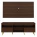 Rack c/ Painel e Suporte TV 65" e Pés Retrô Flórida Multimóveis Duna/Natural