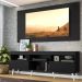 Rack c/ Painel e Suporte TV 65" e Pés Retrô Flórida Multimóveis Preto/Branco