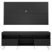 Rack c/ Painel e Suporte TV 65" e Pés Retrô Flórida Multimóveis Preto/Branco