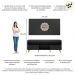 Rack c/ Painel e Suporte TV 65" e Pés Retrô Flórida Multimóveis Preto/Natural