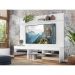 Rack com Espelho e Painel TV 65" com Prateleira Madri Multimóveis Branco