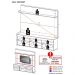 Rack com Espelho e Painel TV 65" com Prateleira Madri Multimóveis Rustic