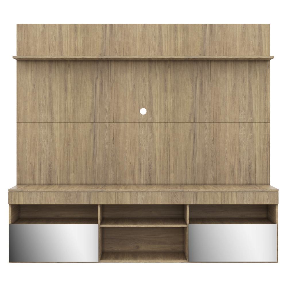 Rack com Espelho e Painel TV 65" com Prateleira Madri Multimóveis Rustic