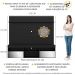 Rack com Espelho e Painel TV 65" com Suporte  e Prateleira Madri Multimóveis Preto