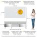 Rack com Espelho, Pés Retrô e Painel TV 65" com 2 Portas Londres Multimóveis Branco