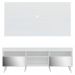 Rack com Espelho, Pés Retrô e Painel TV 65" com 2 Portas Londres Multimóveis Branco