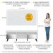 Rack com Espelho, Pés Retrô e Painel TV 65" com 2 Portas Londres Multimóveis Branco/Preto